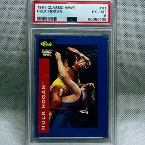 Hulk Hogan 1991 Classic WWF #91 PSA 6 Hulkamania WWE Low Pop